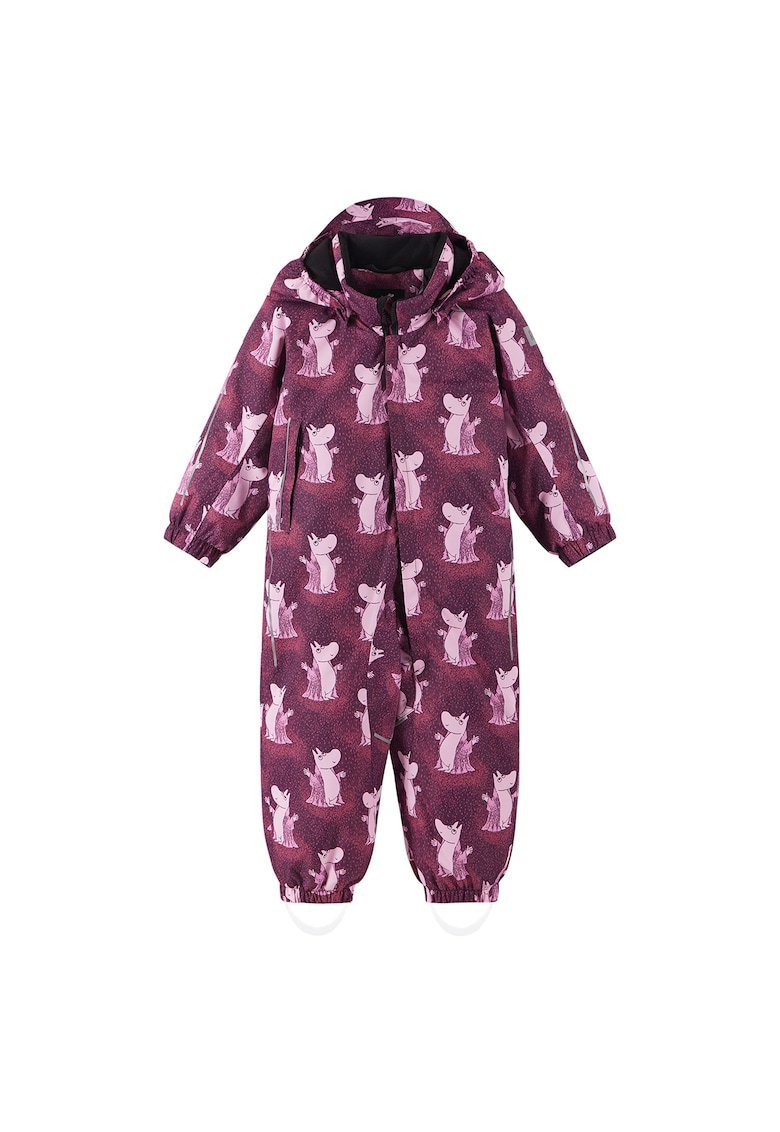 Salopeta pentru copii -  unisex - poliester - model cu unicorni - violet