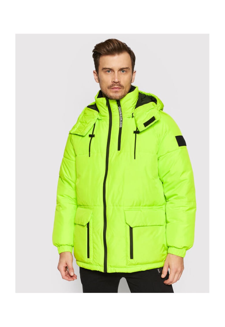 Geaca de iarna barbati -  verde - 100% poliester