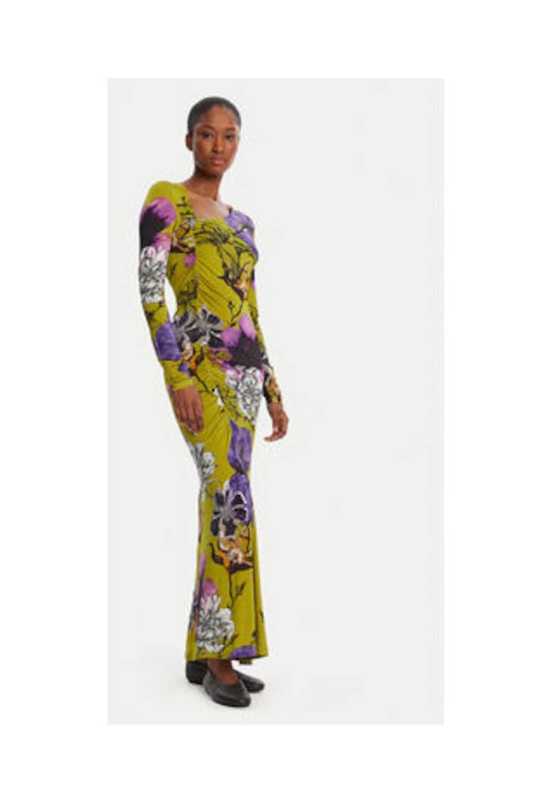 Rochie de zi Femei -  Verde - 94% viscoza - 6% elastan -