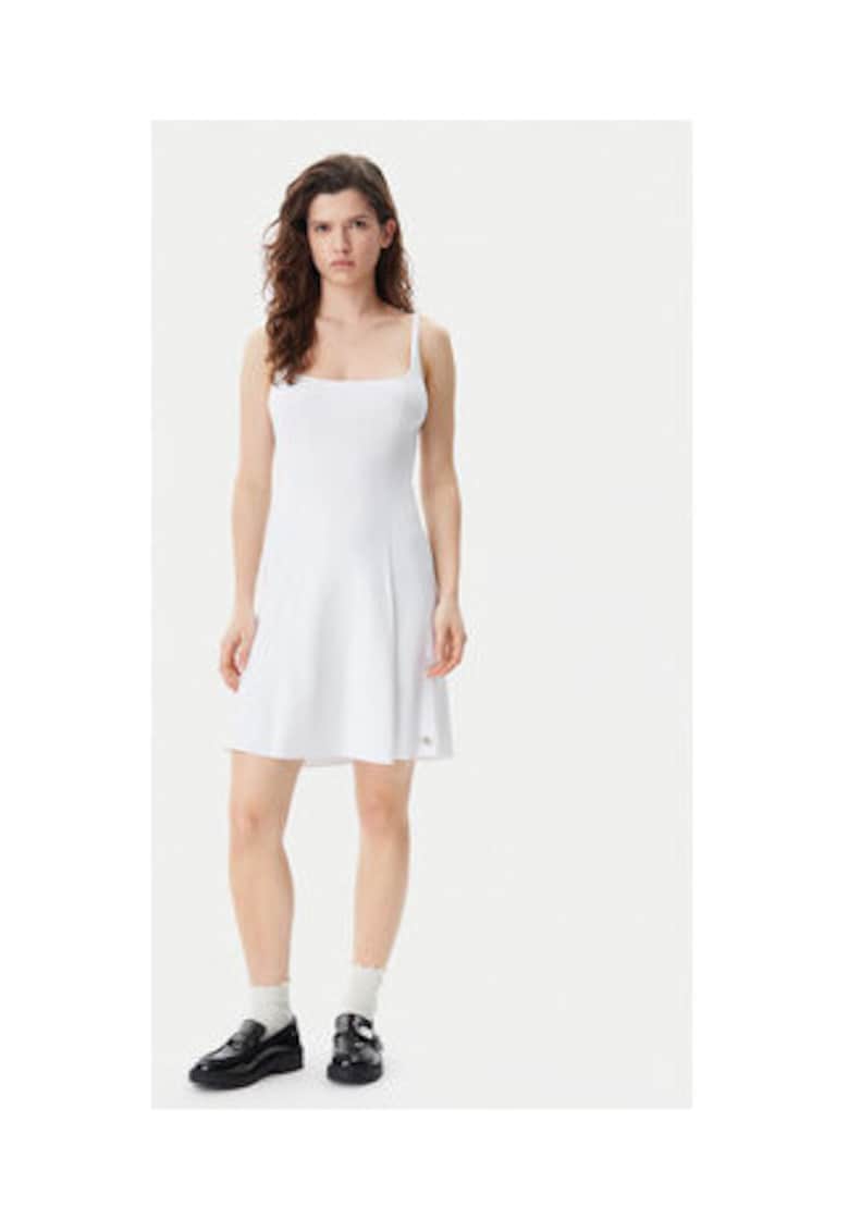 Rochie casual Dama -  Alb - 80% bumbac - 17% poliamida - 3% elastan