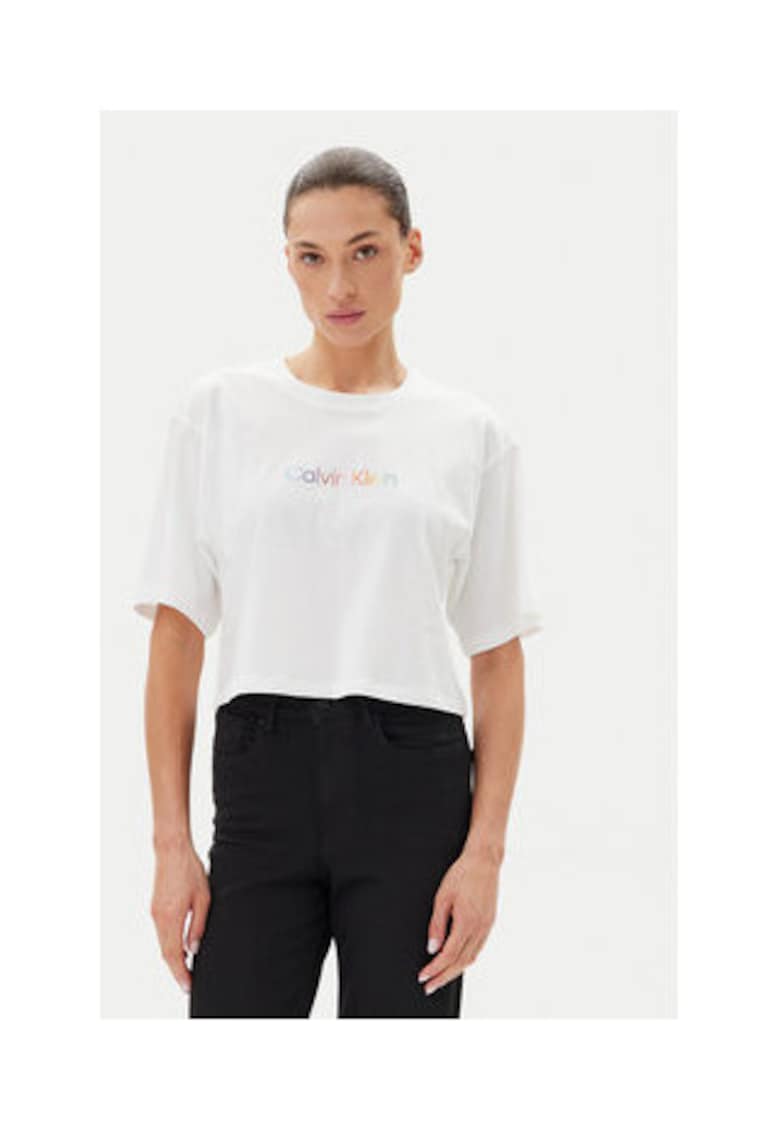 Tricou dama -  alb - bumbac -
