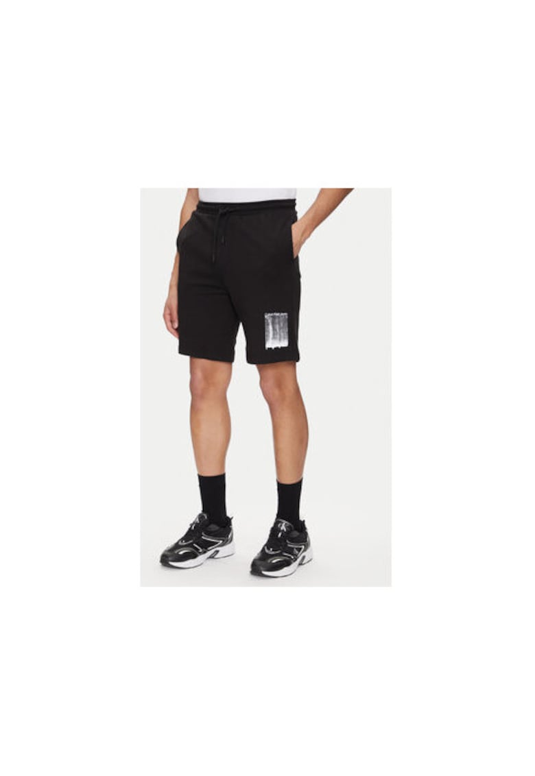 Oferte la Pantaloni scurti sport barbati -  negru - bumbac - Negru