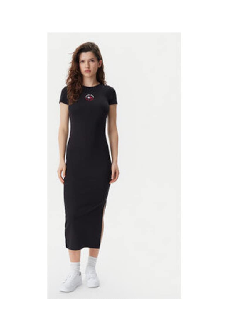 Rochie de zi Dama -  Negru - bumbac - elastan -