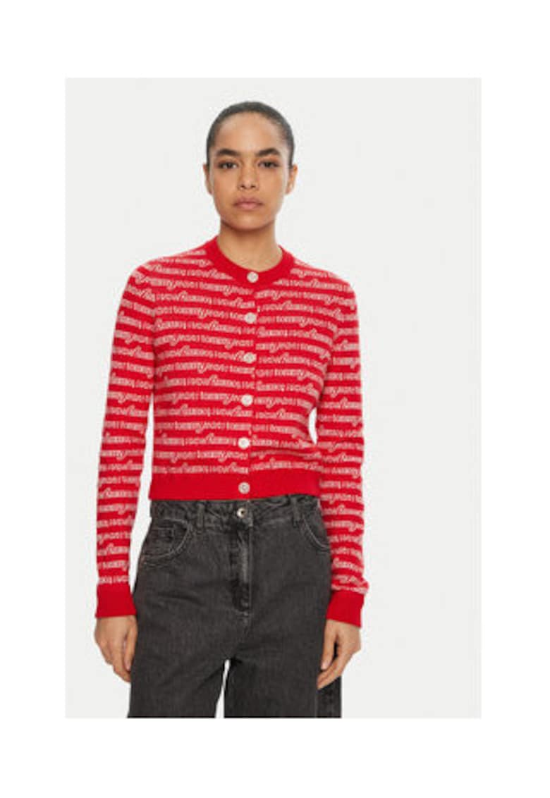Oferte la Cardigan dama  rosu - pulover tricotat