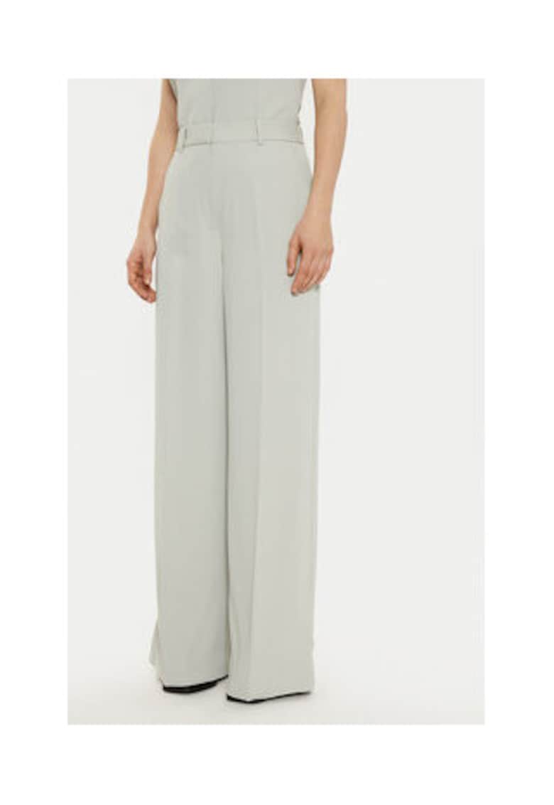 Pantaloni de dama -  poliester - gri -