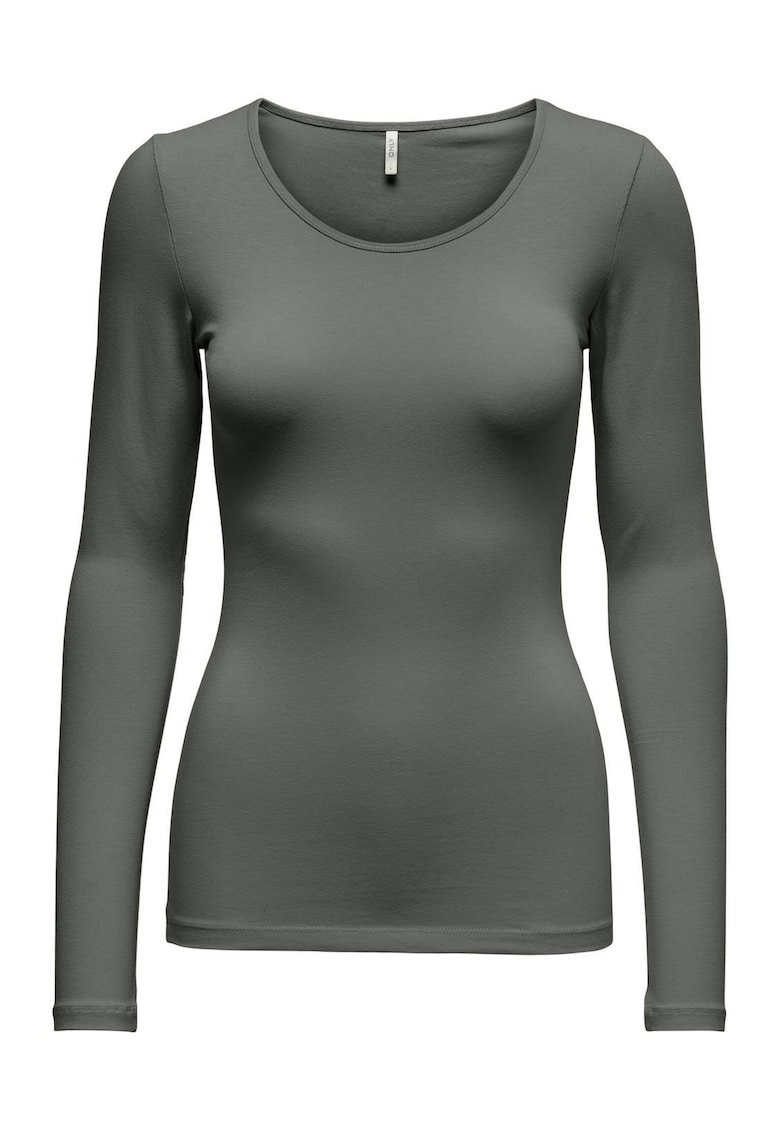 Bluza dama -  bumbac organic/elastan - Gri