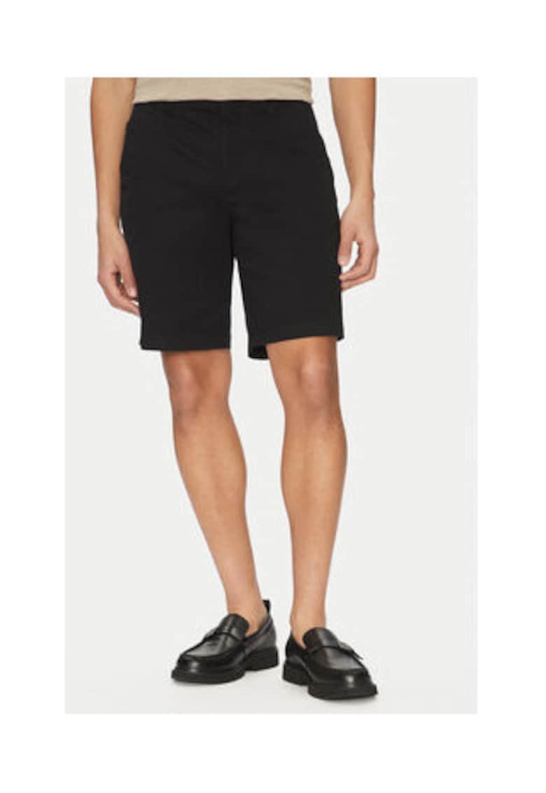 Pantaloni scurti barbati -  negru - bumbac/elastan - Negru