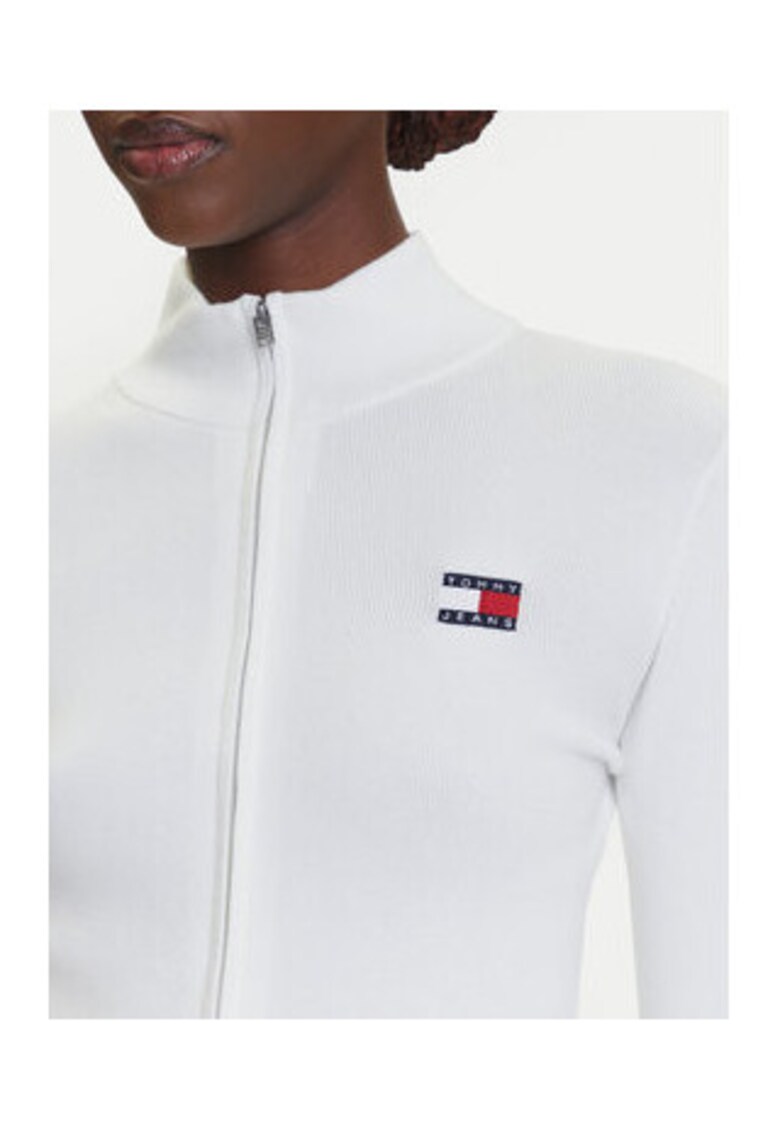 Oferte la Cardigan de dama -  Alb - 65% bumbac - 35% poliamida -