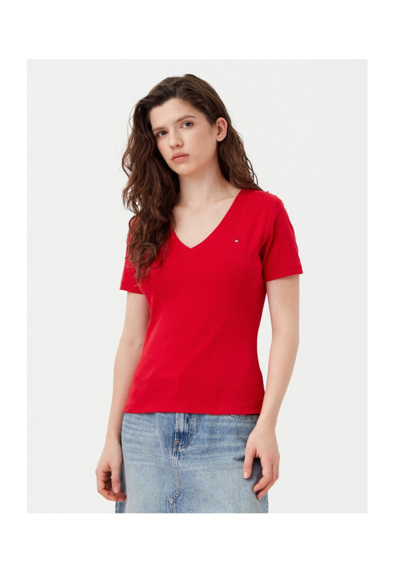Tricou Dama -  bumbac - rosu -