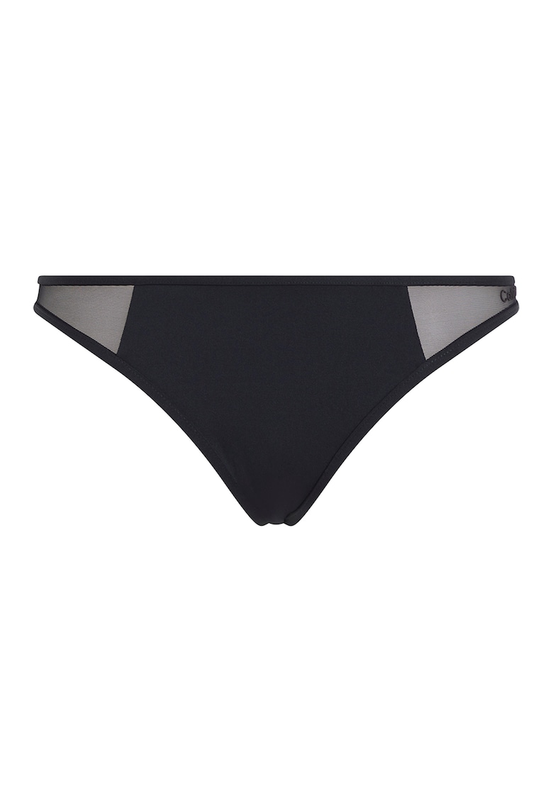 Slip cu insertii din plasa - Negru
