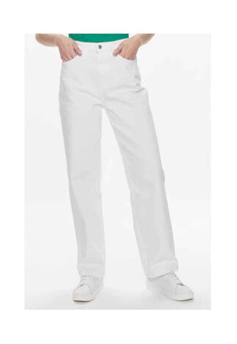Blugi dama -  alb - 79% bumbac - 20% bumbac reciclat -