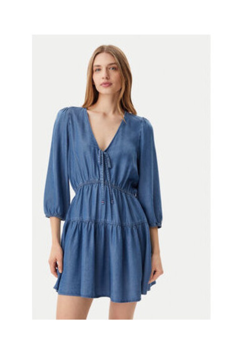 Rochie de zi Dama -  Albastru - 100% lyocell -