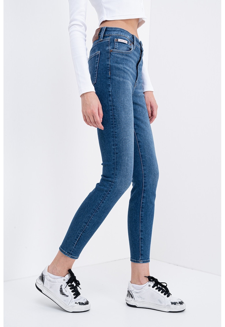 Blugi skinny crop - Albastru