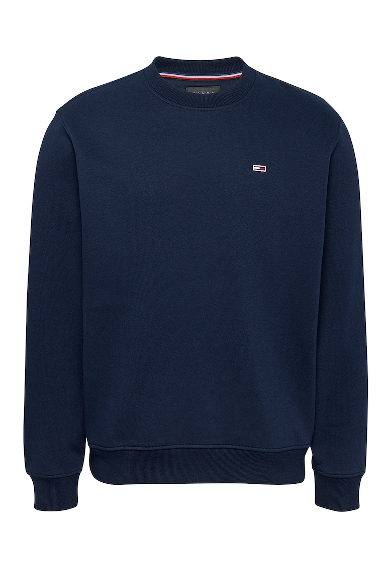 Bluza de trening cu decolteu la baza gatului si logo discret - Bleumarin