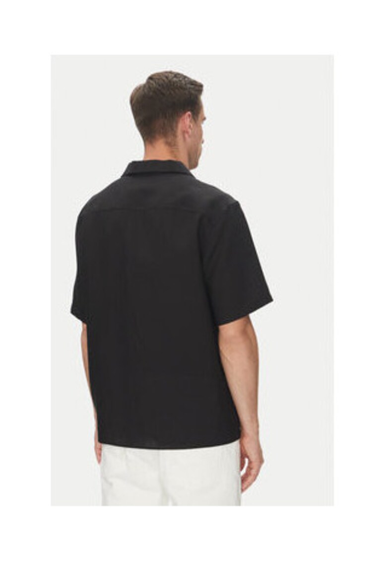 Camasa Barbati -  Negru - 60% in - 40% poliester -