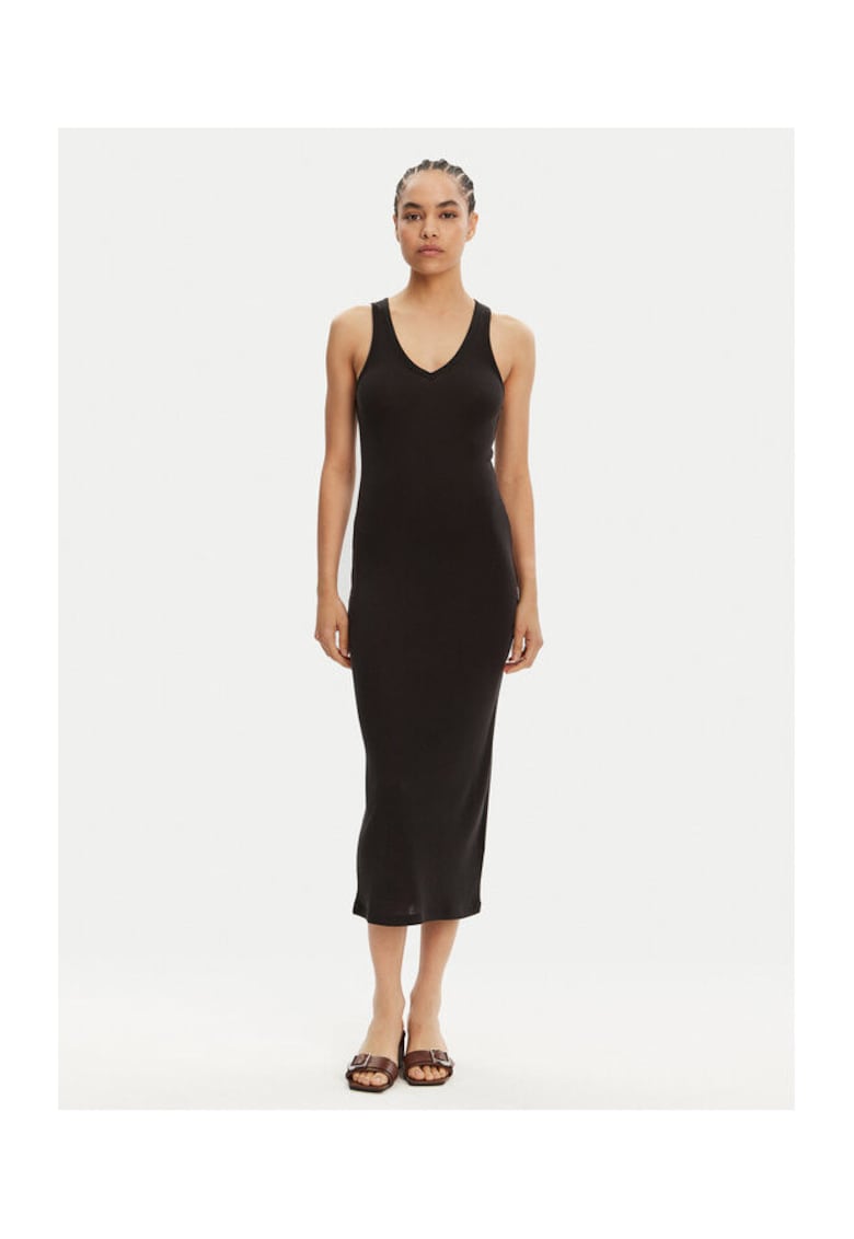 Rochie de zi Femei -  Negru - 100% lyocell