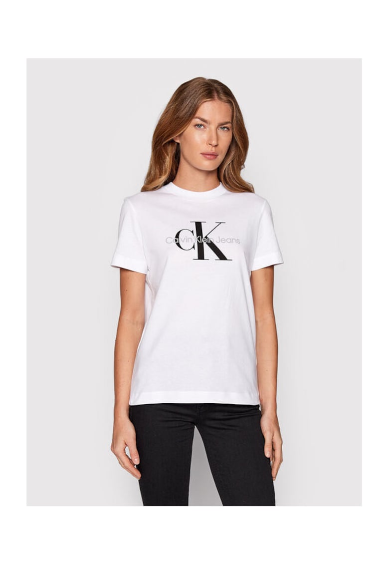 Tricou dama -  alb - bumbac -