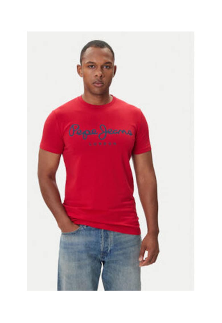 Oferte la Tricou barbati -  rosu - 95% bumbac - 5% elastan