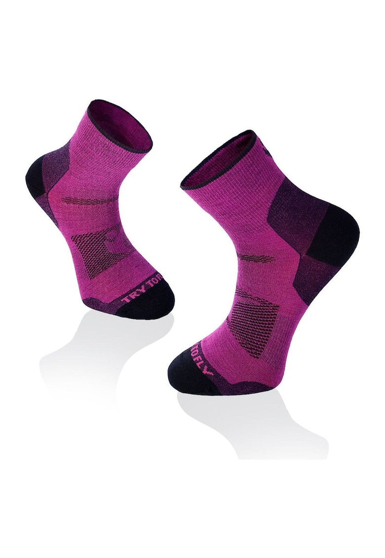 Sosete scurte pentru turism montan - LIGHT HIKING ANKLE SOCKS Fucsie