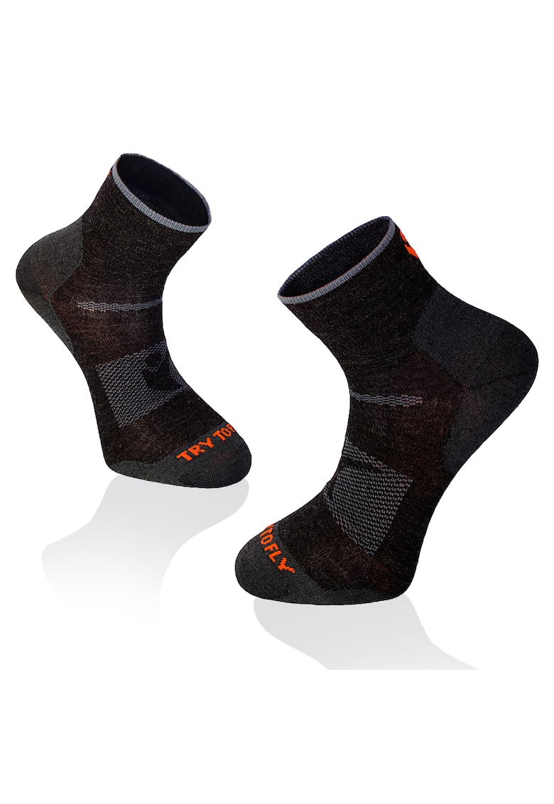 Sosete scurte pentru turism montan - LIGHT HIKING ANKLE SOCKS Antracit