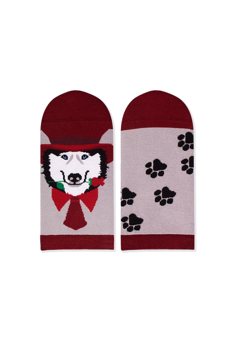 Sosete scurte bumbac Romantic Dog - 43-46 EU - Multicolor