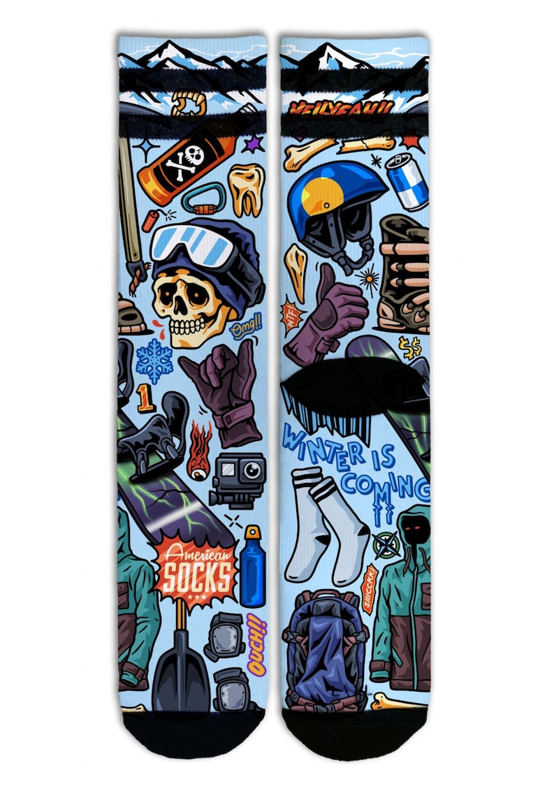 Oferte la Sosete Coolmax Skateboard Skull de lungime medie
