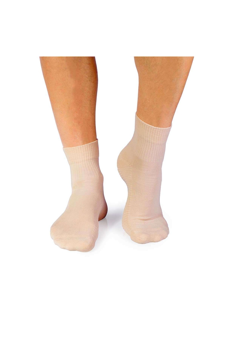 Sosete bumbac organic bej cu buburuza si trifoi Active Day