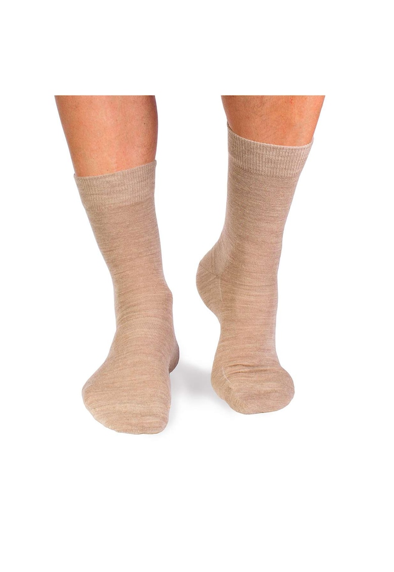 Sosete din lana merino Fine Bej -