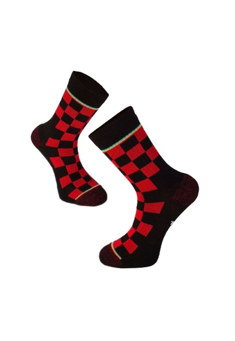 Oferte la Sosete bumbac Active Lifestyle Socks Squares Rosu Negru