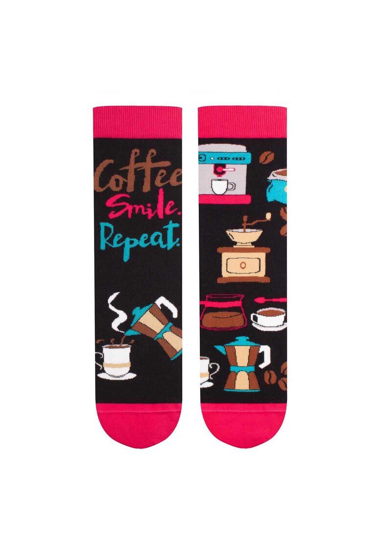 Sosete bumbac Arty Socks Coffeenegru magenta