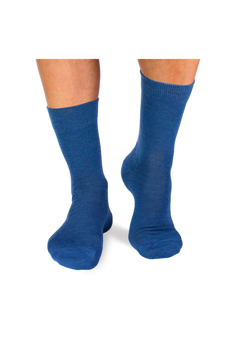 Sosete din lana merino Fine Albastru -