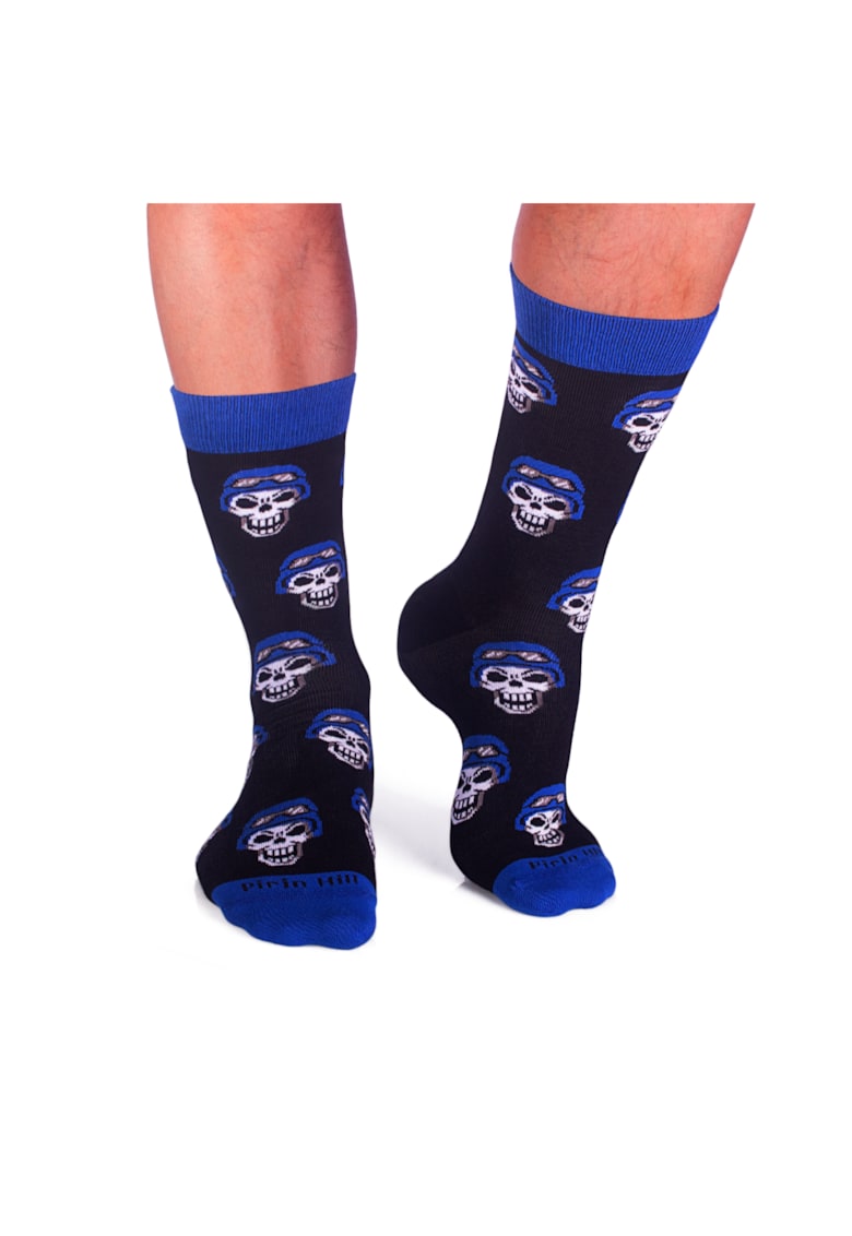 Sosete bumbac Blue Skull