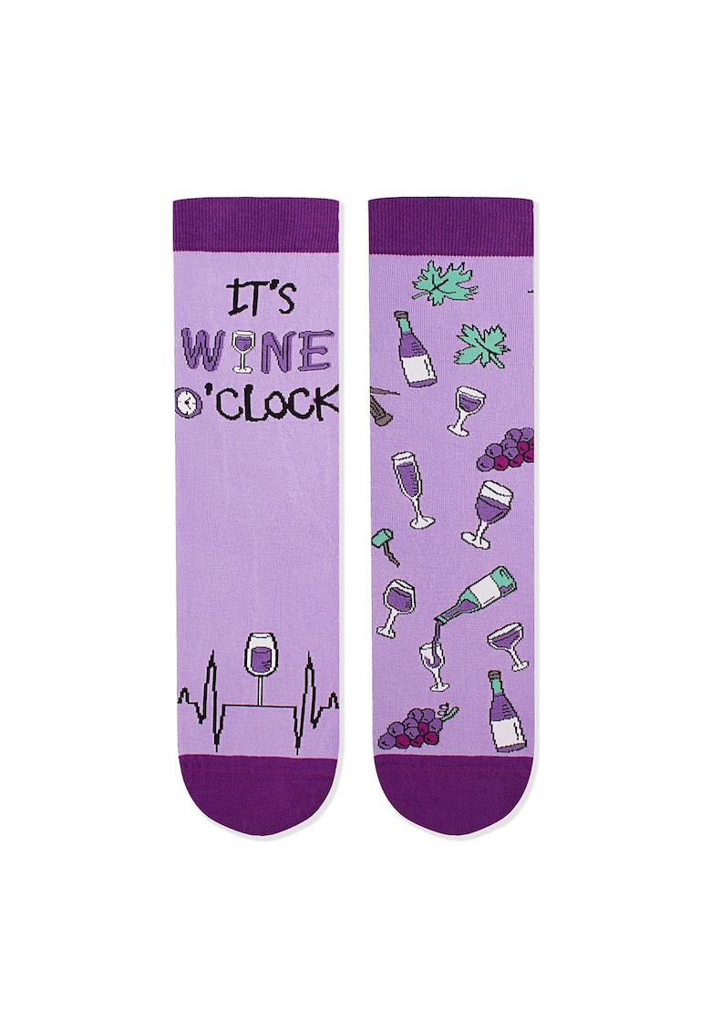 Sosete bumbac - Arty Socks WINERY Purple