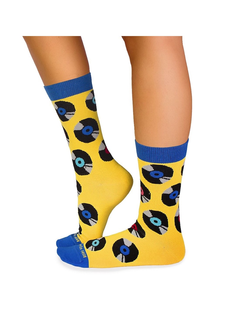 Sosete bumbac organic - COLOUR COTTON Retro VINYL