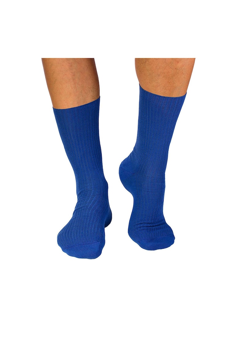Sosete bumbac lungi fara elastic Blue