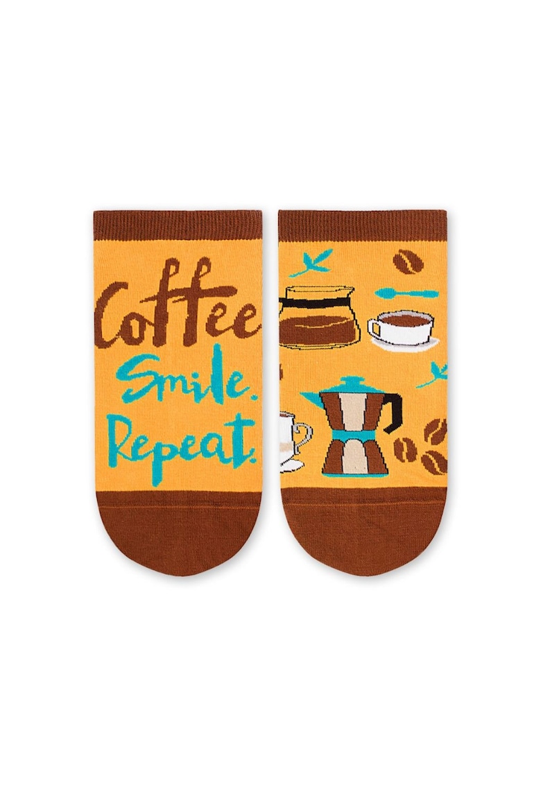 Sosete scurte - bumbac organic ARTY SOCKS Sneaker Coffee