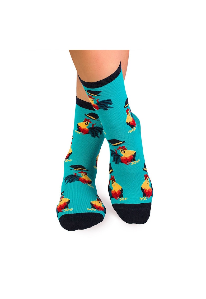 Sosete bumbac organic - COLOUR COTTON Rooster MINT