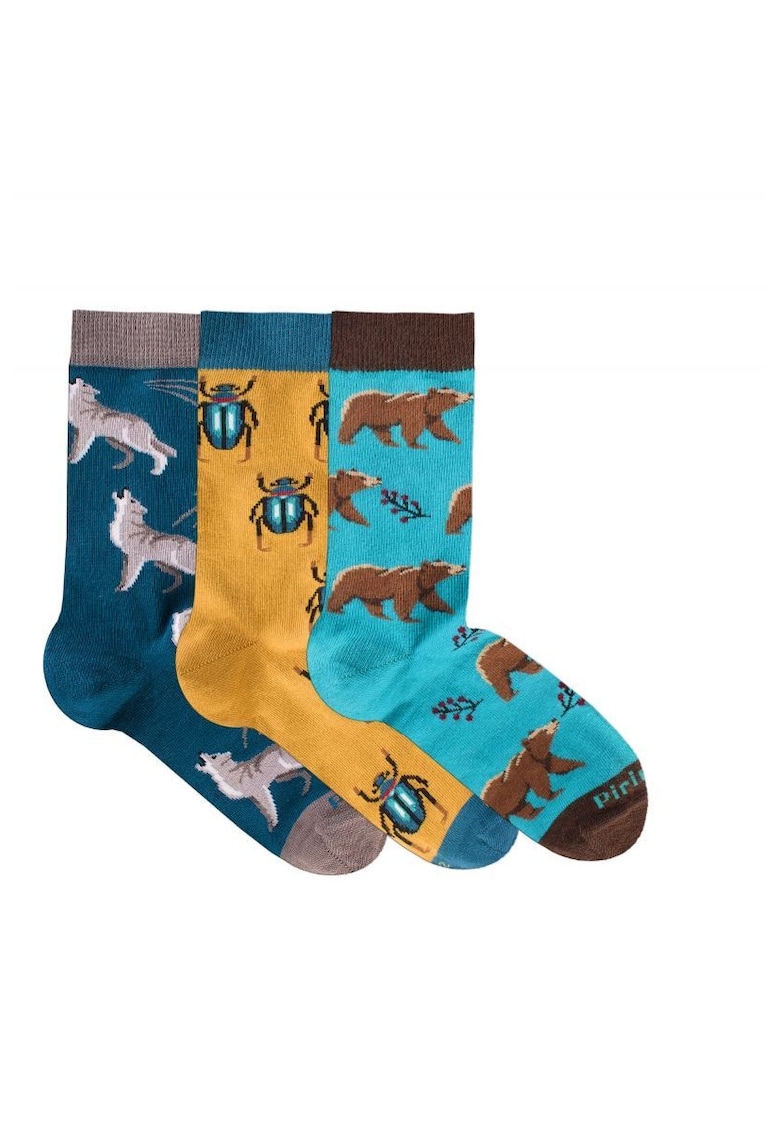 Sosete bumbac Forest Animals Cool Box - 3 buc