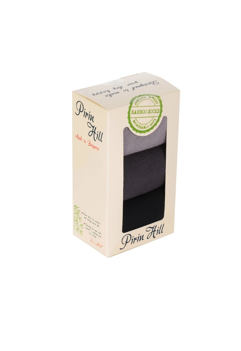 Sosete confortabile bambus Black & Grey Comfort Feet Box 3 buc.
