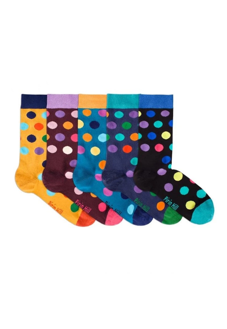 Sosete bambus Dots Luxury Box 5 BUC.