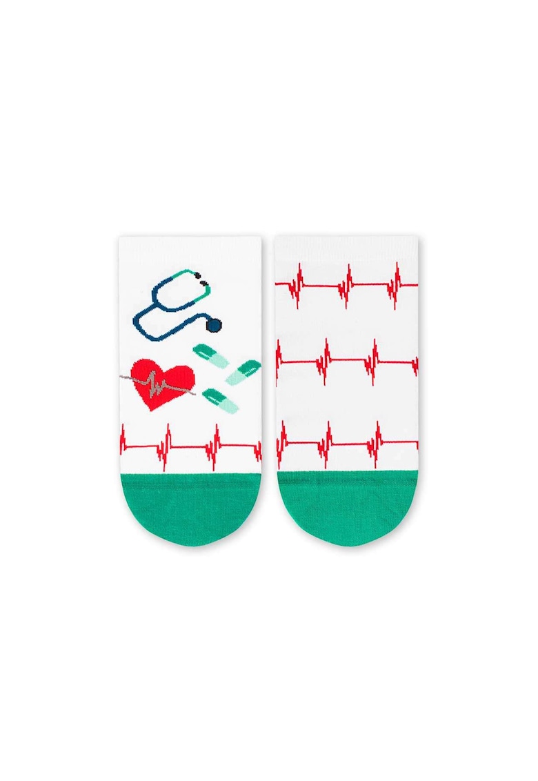Sosete scurte bumbac organic - ARTY SOCKS Doctor - Multicolor