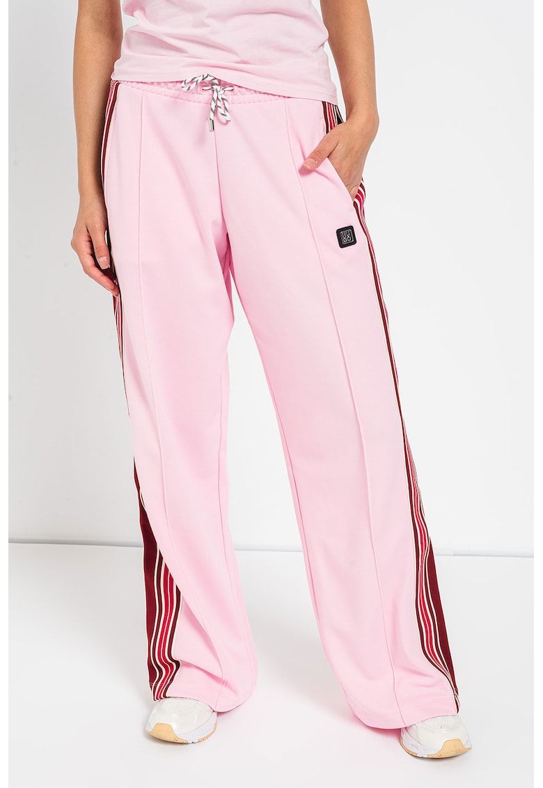 Pantaloni sport cu snur Neraya - Visiniu/Roz zmeuriu/Roz pastel