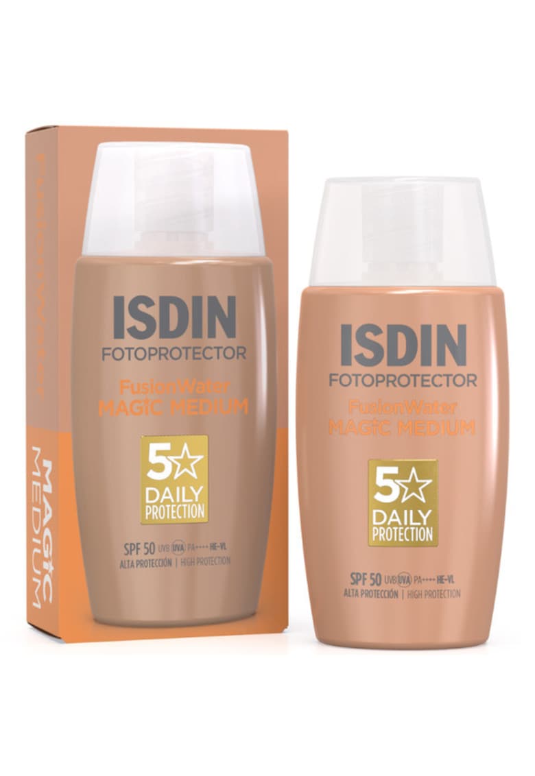 Crema colorata cu textura lejera  Fusion Water MAGIC Color Mediu - SPF 50 - pentru protectie solara - 50 ml