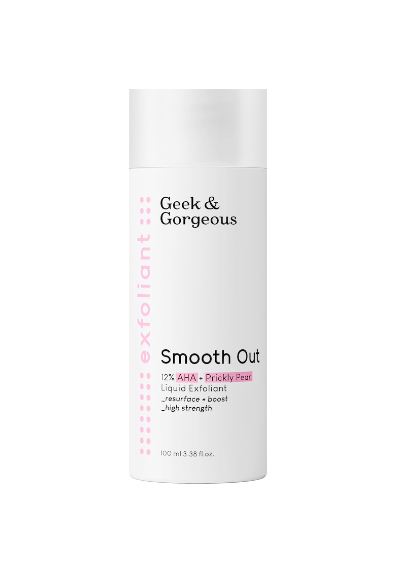 Lotiune exfolianta cu 12% AHA si extract de cactus Geek&Gorgeous Smooth Out anti-aging