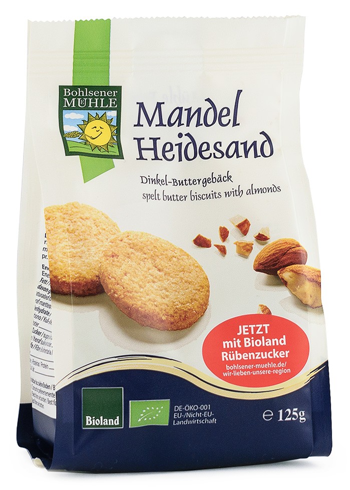 Oferte la Biscuiti bio din faina de grau spelta, cu unt si migdale, 125g Bohlsener Muhle