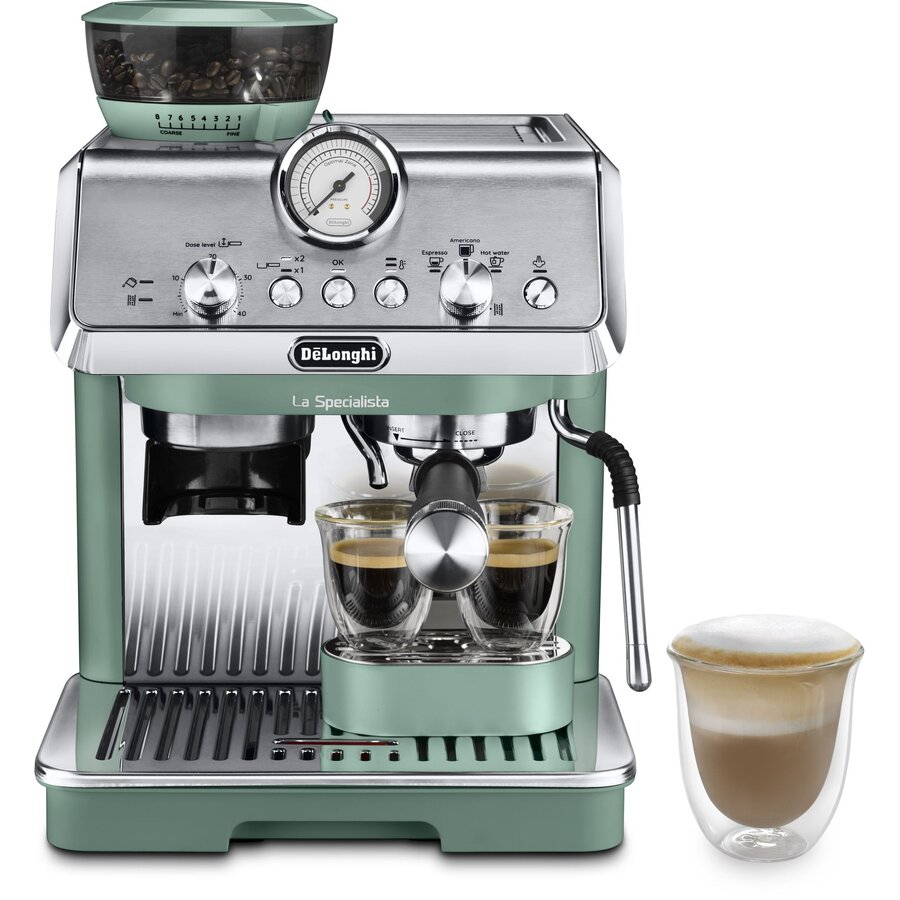 Espressor Manual La Specialista Arte EC9155.GR 1.7L 15Bar Extractie la Rece Rasnita Reglabila 1400W Verde