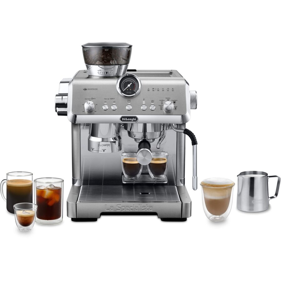 Espressor Manual La Specialista Opera EC9555.M 2L 19Bar Extractie la Rece Rasnita Reglabila 1550W Argintiu
