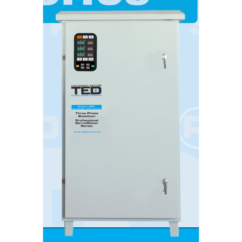 Stabilizator de tensiune trifazat 400V 60KVA / 48kW TED007490 cu Servomotor, IP65