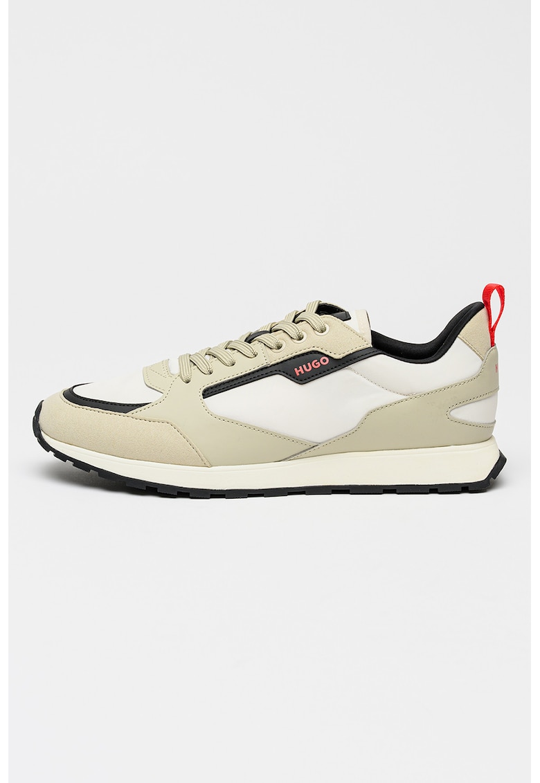 Pantofi sport cu insertii din material textil Icelin Runn - Alb/Bej deschis