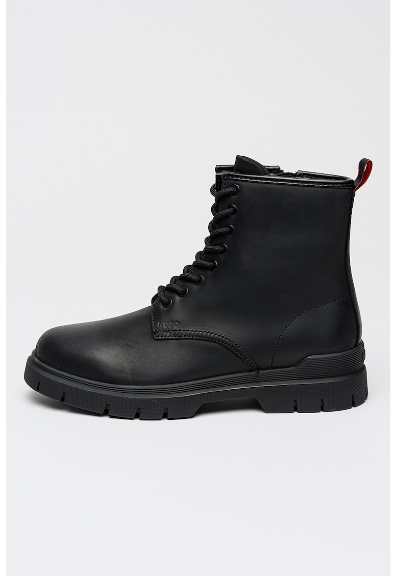 Bocanci din piele Ryan - Negru